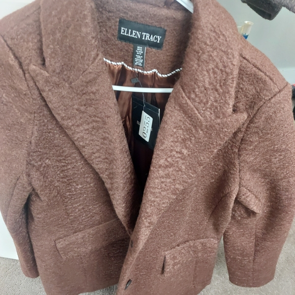 Ellen Tracy Wool Brown Blazer - Picture 2 of 2